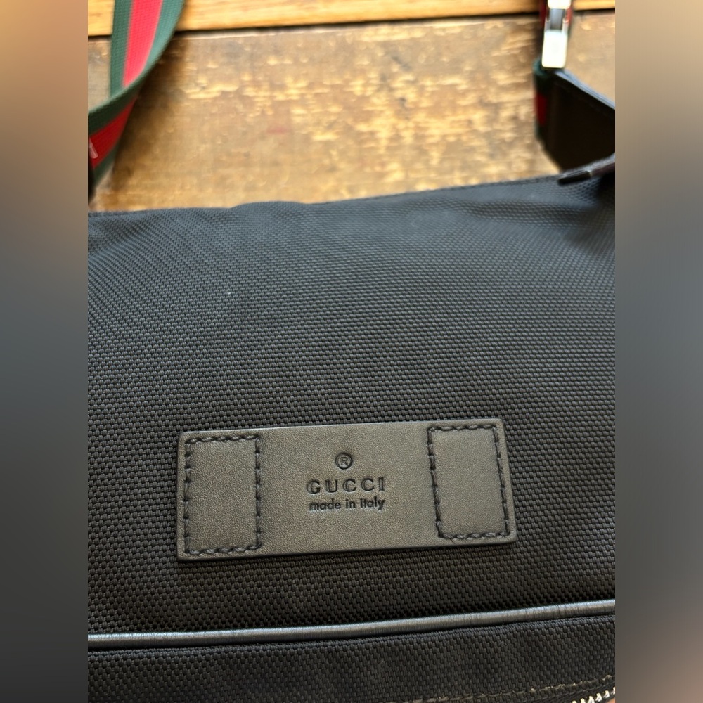 GUCCI Black Techno Canvas Belt / Shoulder / Crossbody Bag - Picture 5 of 16